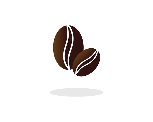 Modèle de logo de grains de café icône vectorielle — Image vectorielle