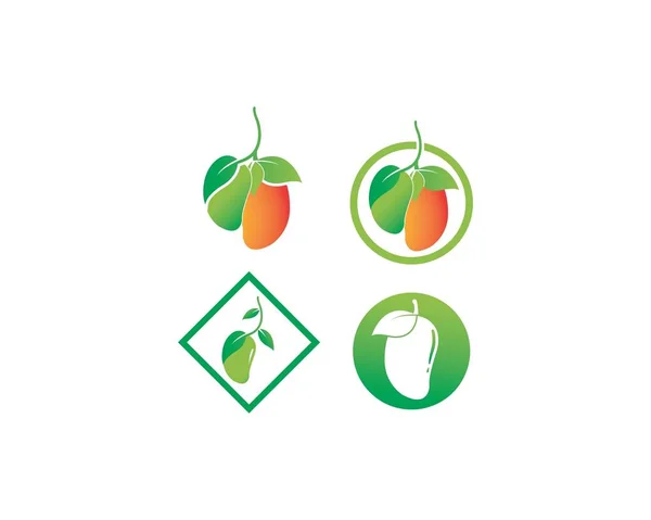 Mango icono logo vector — Vector de stock
