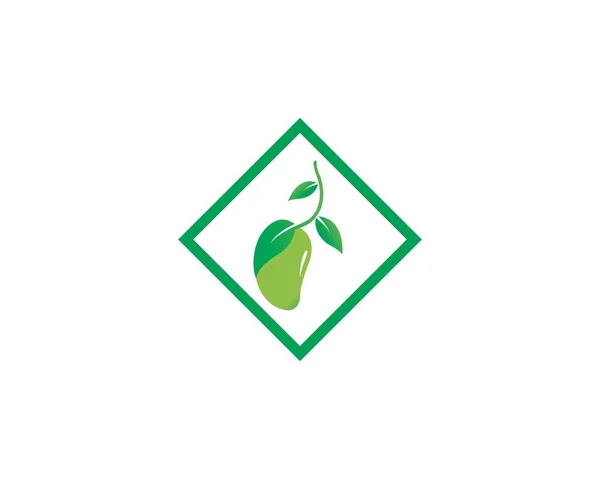 Vettore logo icona mango — Vettoriale Stock