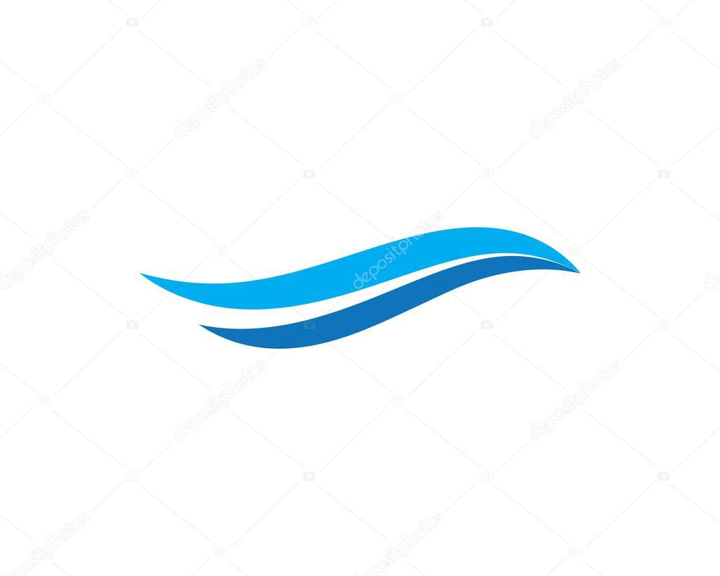 Water Wave symbol and icon Logo Template vector