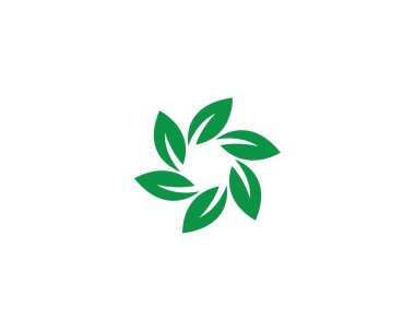 Yeşil yaprak ekoloji logoları