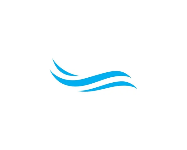 Símbolo de ola de agua e icono Logo Template — Vector de stock