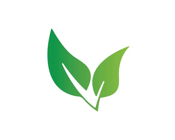 Eco Tree Leaf Shape λογότυπο — Διανυσματικό Αρχείο