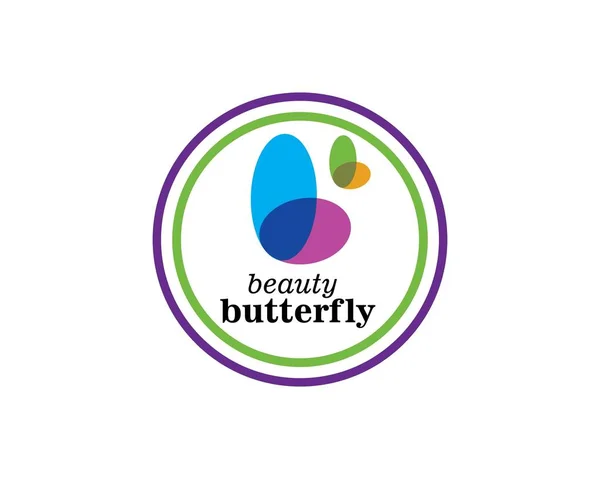 Векторный шаблон логотипа бабочки — стоковый вектор