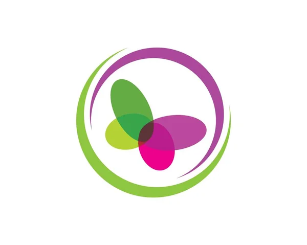 Mariposa logo vector plantilla diseño — Vector de stock