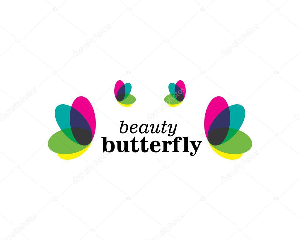 Butterfly logo vector template design illustration