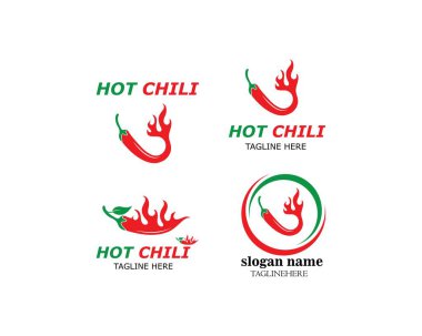 Chili logo vektör şablon çizimi 