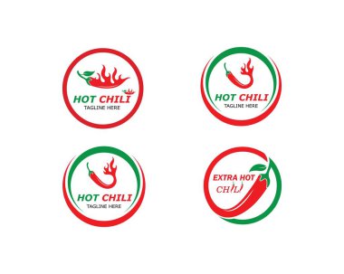 Chili logo vektör şablon çizimi 