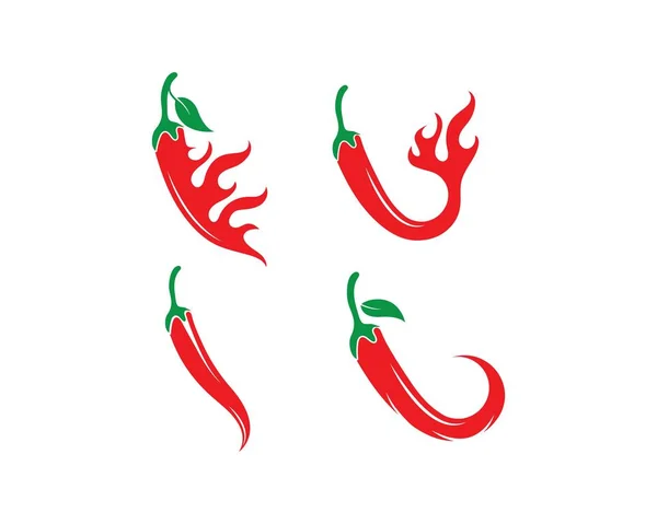 Ilustrasi templat logo Chili - Stok Vektor