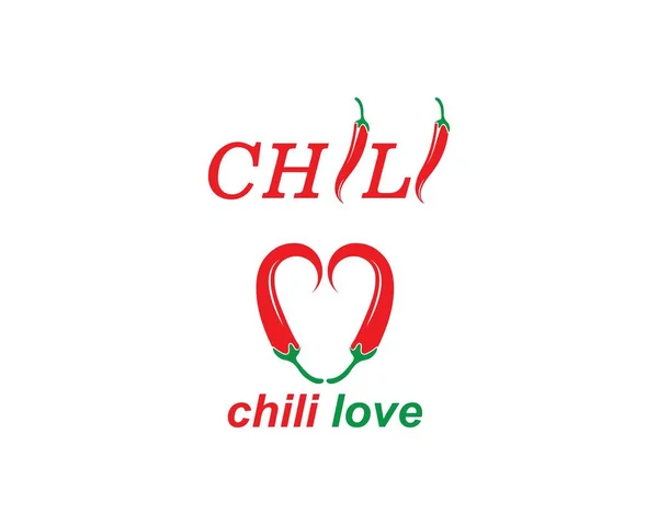 Chili Logo Vektor Vorlage Illustration — Stockvektor