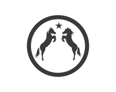 At Logo Şablonu Vektör illüstrasyonu 