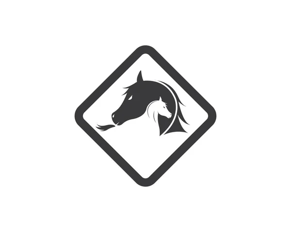 Modello di logo del cavallo Illustrazione vettoriale — Vettoriale Stock