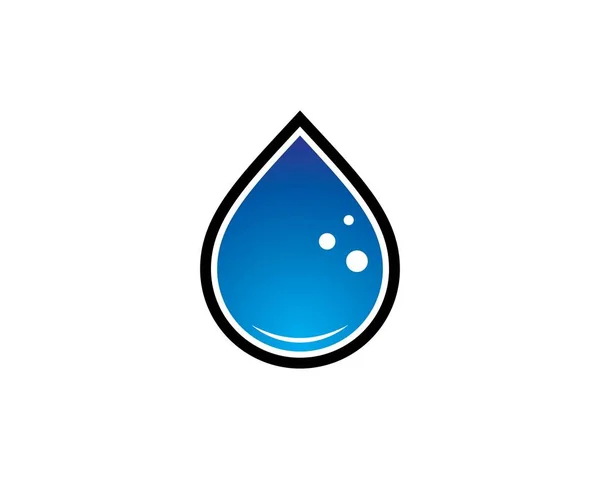 Agua gota logotipo plantilla vector ilustración — Vector de stock