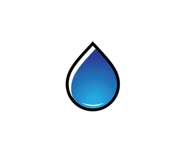 Agua gota logotipo plantilla vector ilustración — Vector de stock
