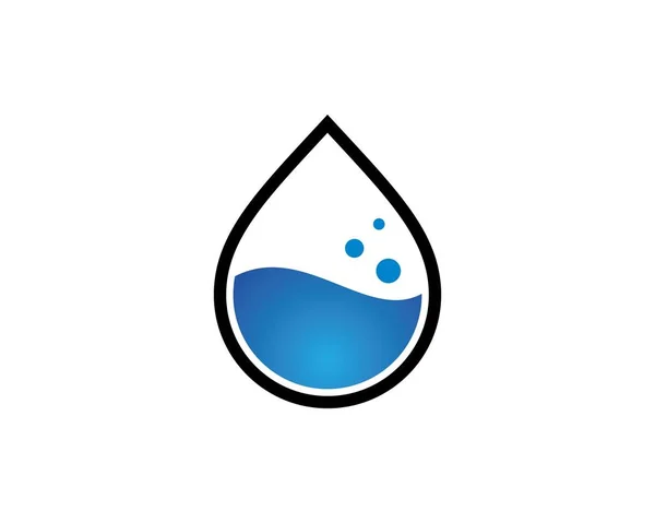 Agua gota logotipo plantilla vector ilustración — Vector de stock