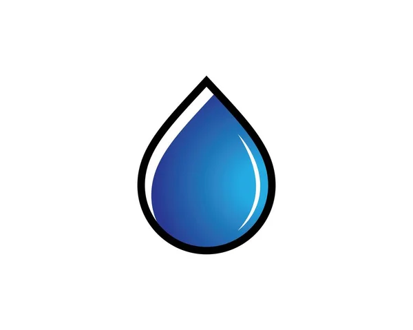 Agua gota logotipo plantilla vector ilustración — Vector de stock