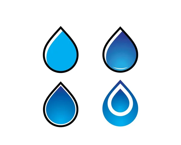 Woda kropla logo szablon wektor ilustracja — Wektor stockowy