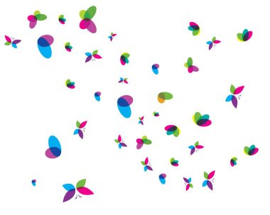 kelebek logo vektör şablonu