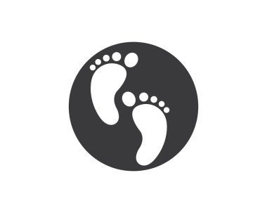 ayak logosu simge vektör
