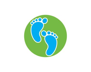 ayak logosu simge vektör