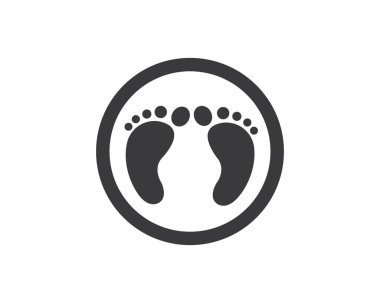 ayak logosu simge vektör