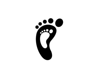 ayak logosu simge vektör