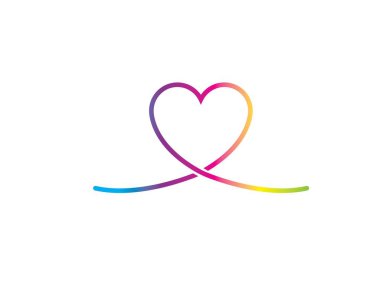 Love Logo Vector icon illustration design  clipart