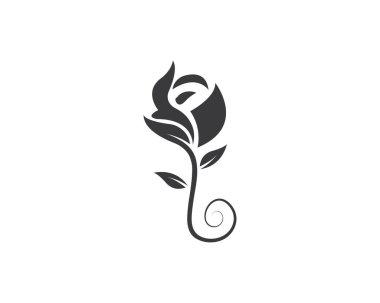 Gül çiçeği logo şablonu 
