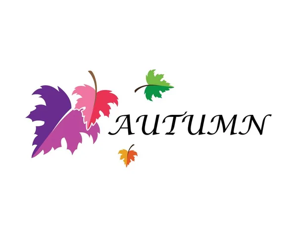 Autumn logo vector template — Stock Vector