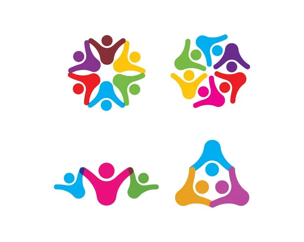 Adoptie en gemeenschapszorg Logo template vector — Stockvector