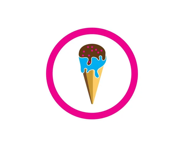 Modelo de vecctor logotipo sorvete — Vetor de Stock