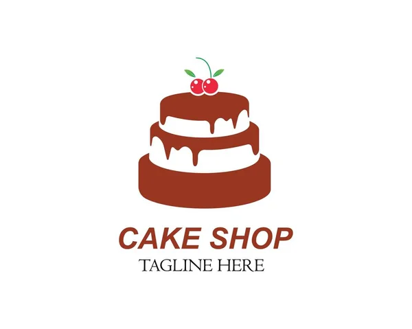 Cake logo vektor ilustration — Stock Vector