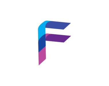 f Harfi Logo İş Şablonu Vecto