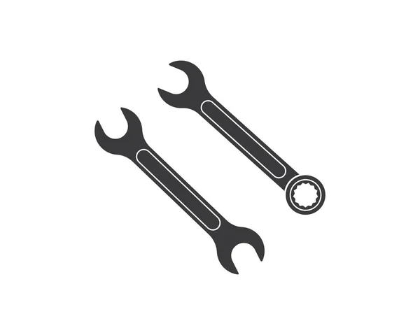 Schraubenschlüssel Symbol Vektor der Kfz-Service-Illustration — Stockvektor