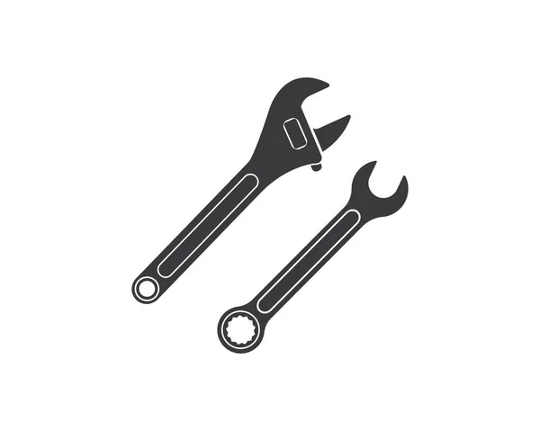 Schraubenschlüssel Symbol Vektor der Kfz-Service-Illustration — Stockvektor