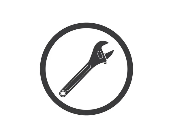 Wrench icon vector of automotive service illustration — 스톡 벡터