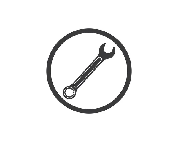 Wrench icon vector of automotive service illustration — Stock Vector