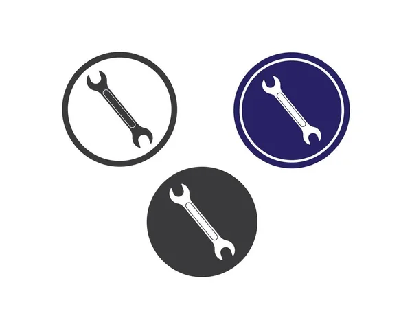 Wrench icon vector of automotive service illustration — Stock Vector