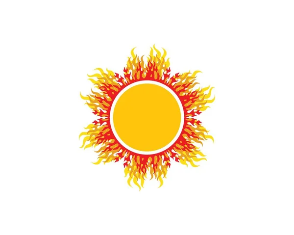 Sonne Abbildung Logo Vektor Symbol Vorlage — Stockvektor