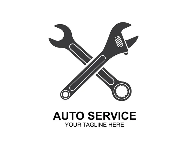 Vektor ikony klíče ilustrace služby automobilového průmyslu — Stockový vektor