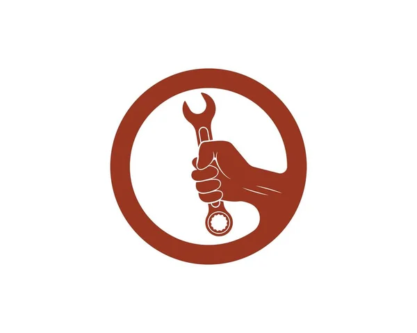 Вектор иконки гаечного ключа для иллюстрации автомобильного сервиса — стоковый вектор