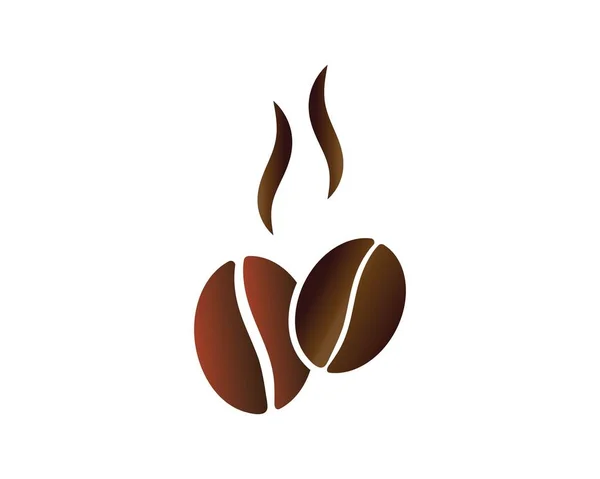 Granos de café Logo Plantilla icono de vector — Vector de stock