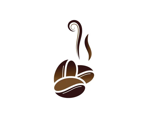 Granos de café Logo Plantilla icono de vector — Vector de stock