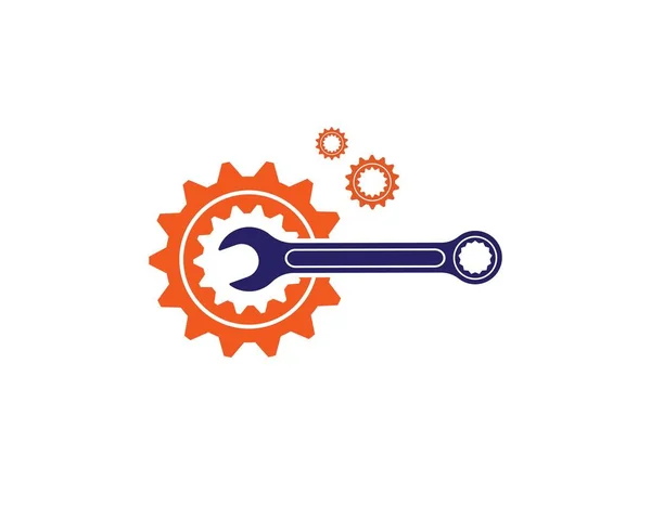 Wrench icon vector of automotive service illustration — Stock Vector