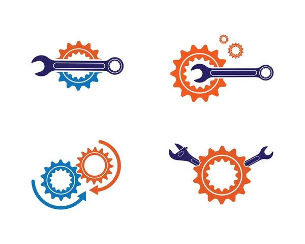 Wrench icon vector of automotive service illustration — Stock Vector