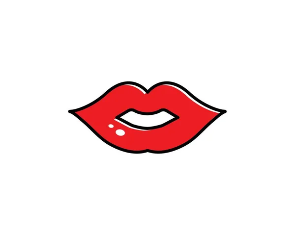 Lippen-Symbol-Vektorvorlage — Stockvektor