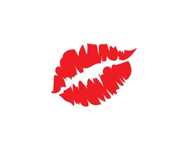 Labios icono vector plantilla — Vector de stock