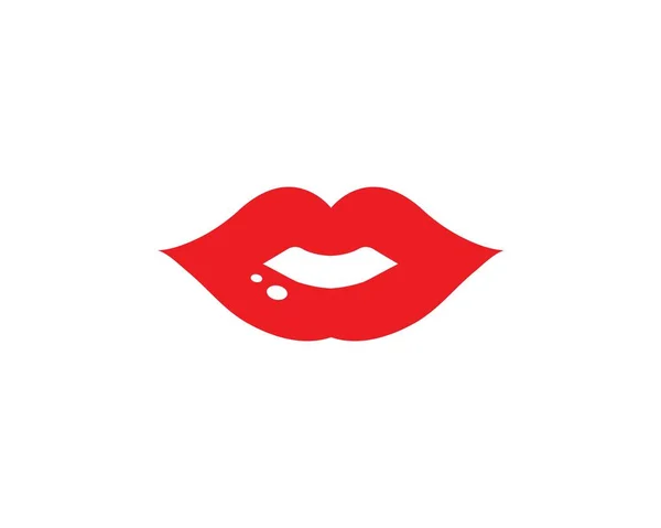 Lippen-Symbol-Vektorvorlage — Stockvektor