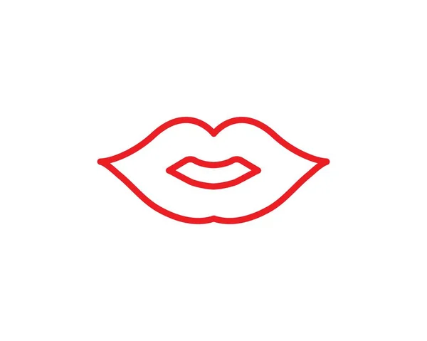 Lips icon vector template — Stock Vector