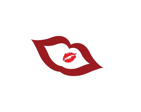 Lippen-Symbol-Vektorvorlage — Stockvektor